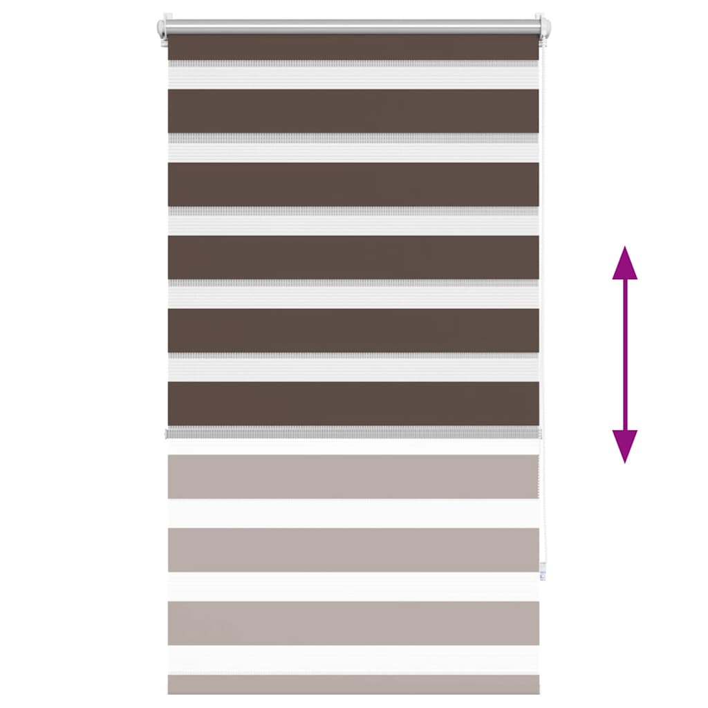 vidaXL Roleta Zebra 70,9x120 cm Szerokość tkaniny 66,7 cm kawa