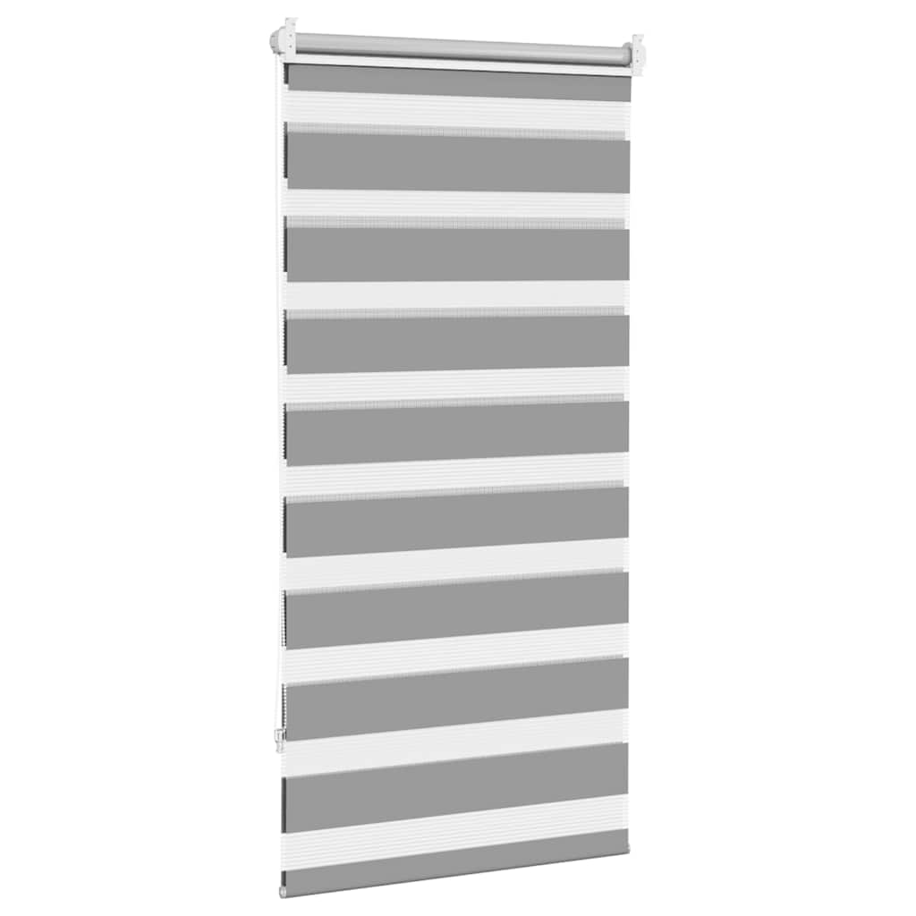 vidaXL Roleta Zebra 80,9x150 cm Szerokość tkaniny 76,7 cm szara
