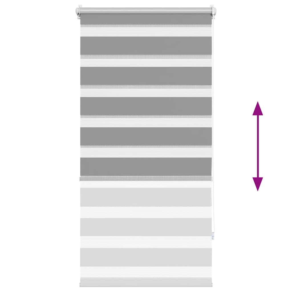 vidaXL Roleta Zebra 80,9x150 cm Szerokość tkaniny 76,7 cm szara