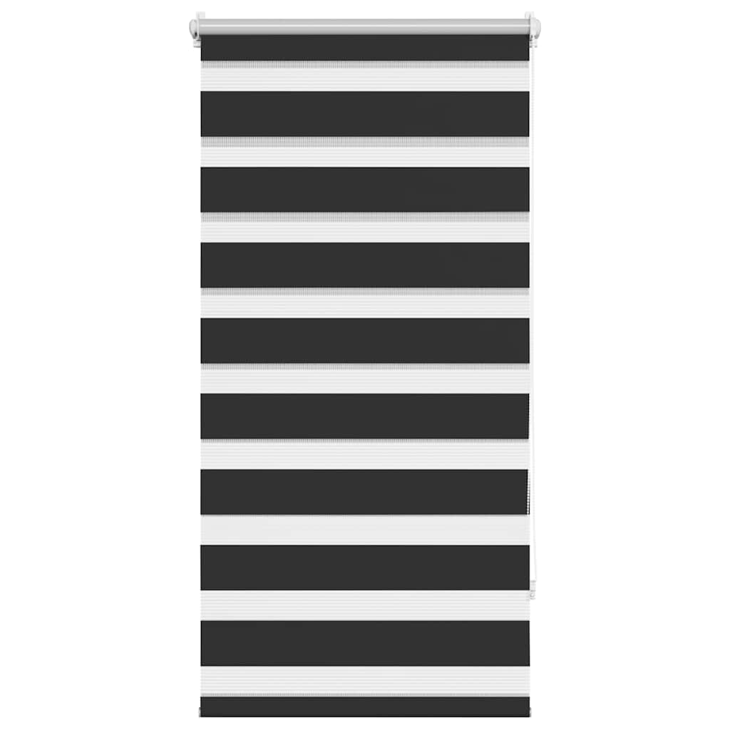 vidaXL Roleta Zebra 80,9x150 cm Szerokość materiału 76,7 cm czarna