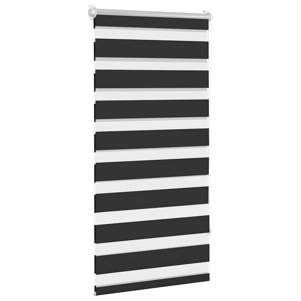 vidaXL Roleta Zebra 80,9x150 cm Szerokość materiału 76,7 cm czarna