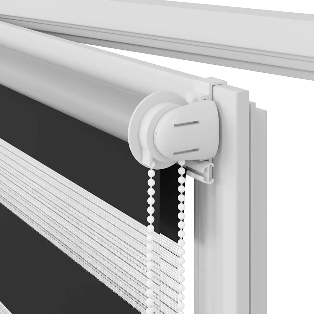 vidaXL Roleta Zebra 80,9x150 cm Szerokość materiału 76,7 cm czarna