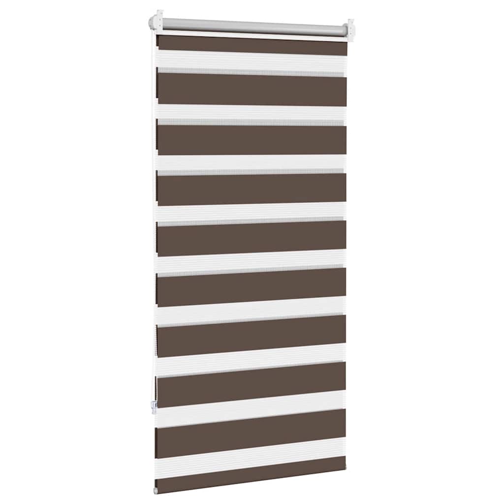 vidaXL Roleta Zebra 80,9x150 cm Szerokość tkaniny 76,7 cm kawa