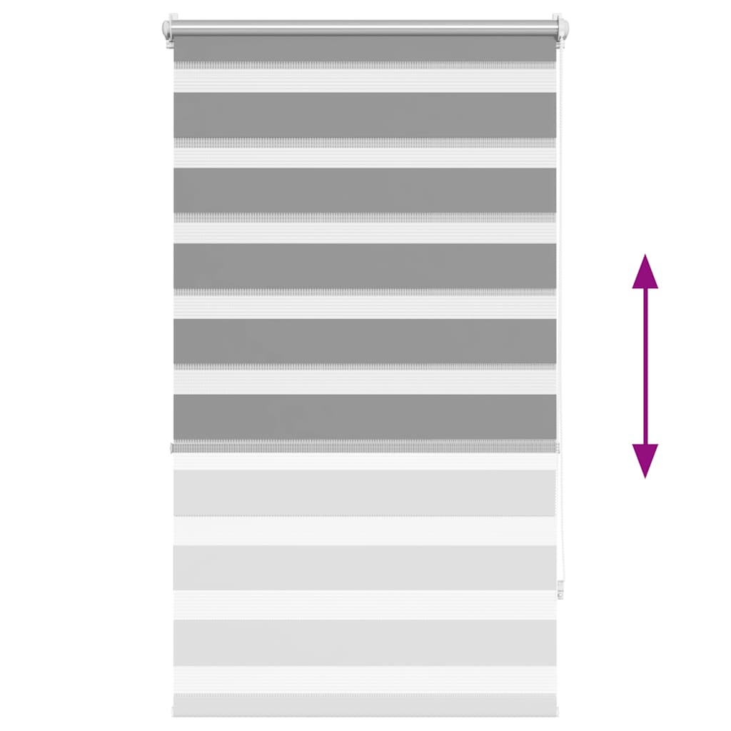vidaXL Roleta Zebra 90,9x150 cm Szerokość tkaniny 86,7 cm szara