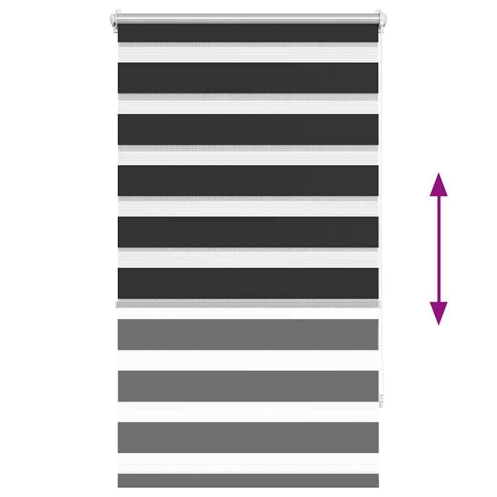 vidaXL Roleta Zebra 90,9x150 cm Szerokość materiału 86,7 cm czarna