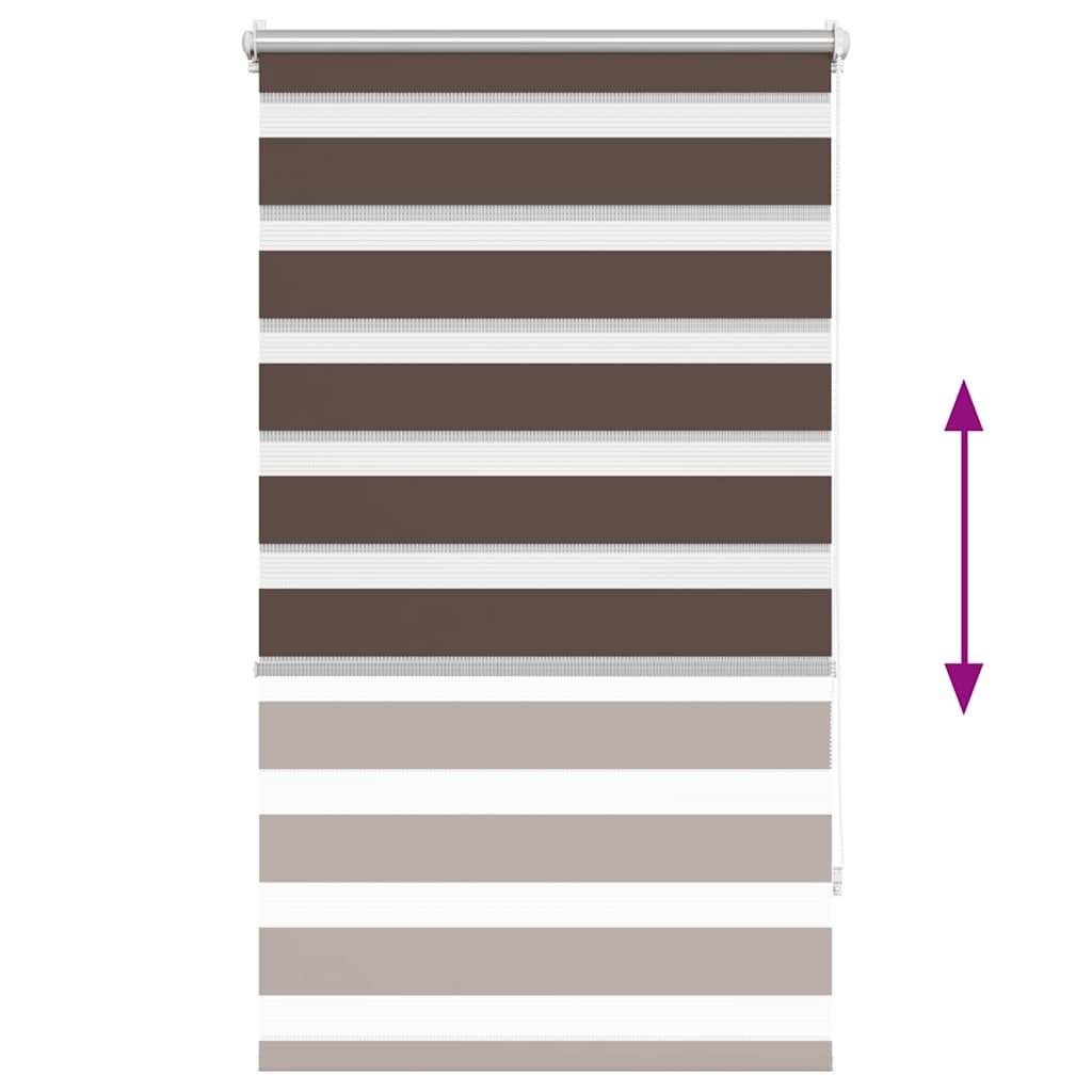 vidaXL Roleta Zebra 90,9x150 cm Szerokość tkaniny 86,7 cm kawa