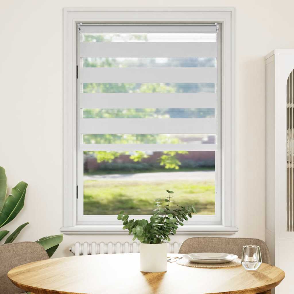 vidaXL Roleta Zebra 100,9x175 cm Szerokość materiału 96,7 cm biała