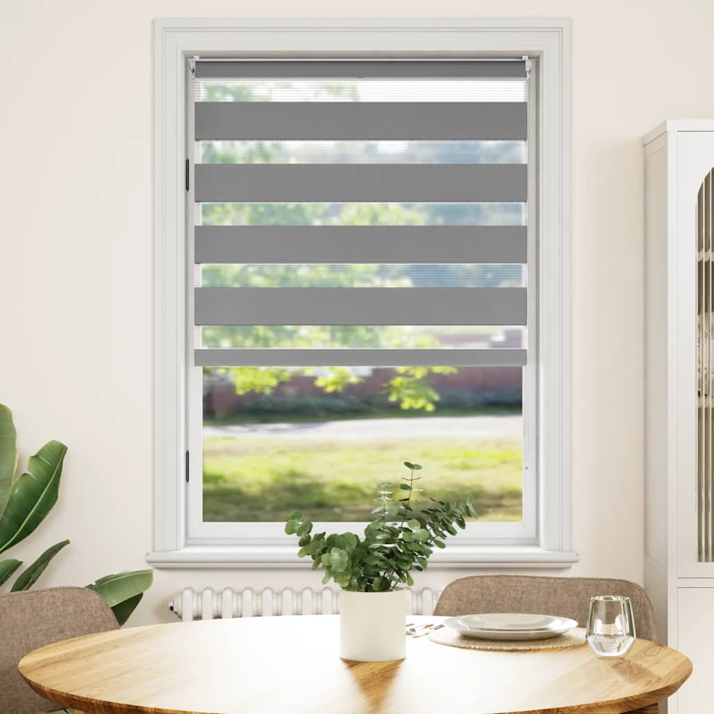 vidaXL Roleta Zebra 100,9x175 cm Szerokość tkaniny 96,7 cm szara