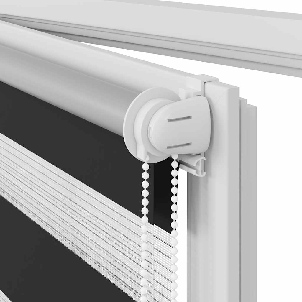 vidaXL Roleta Zebra 100,9x175 cm Szerokość materiału 96,7 cm czarna