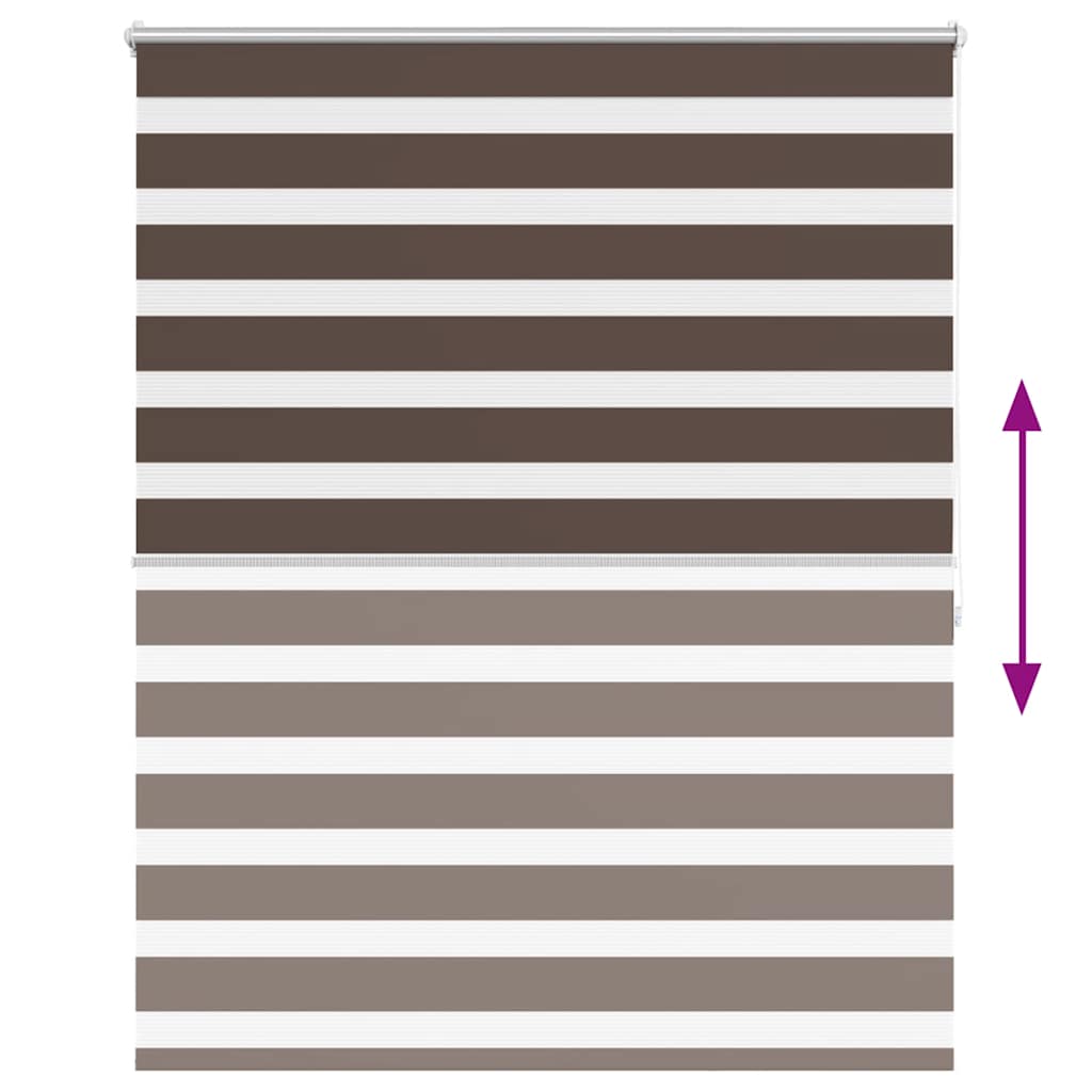 vidaXL Roleta Zebra 120,9x175 cm Szerokość tkaniny 116,7 cm kawa