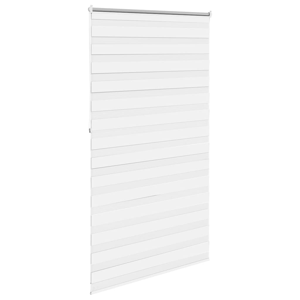 vidaXL Roleta Zebra 120,9x230 cm Szerokość materiału 116,7 cm biała