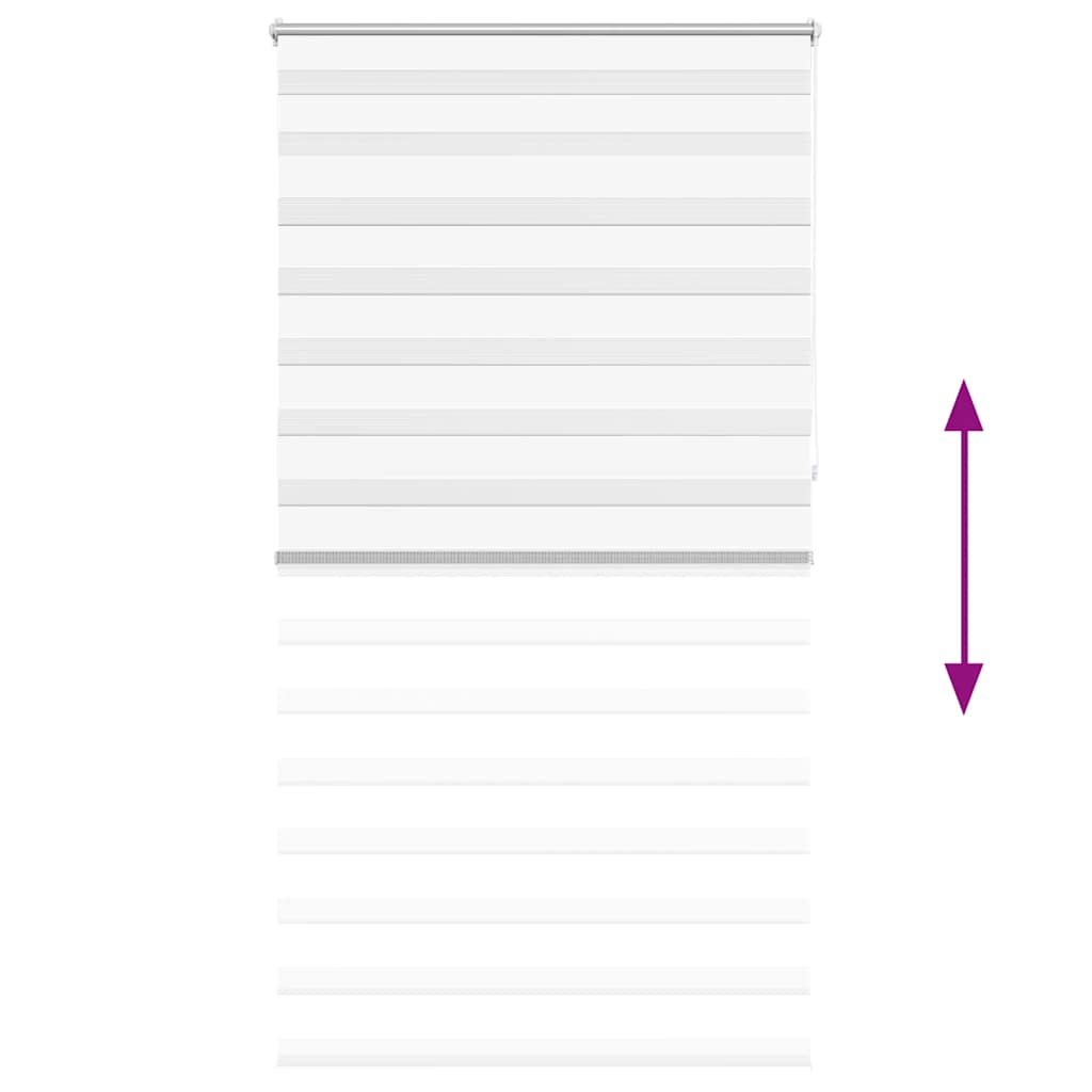 vidaXL Roleta Zebra 120,9x230 cm Szerokość materiału 116,7 cm biała