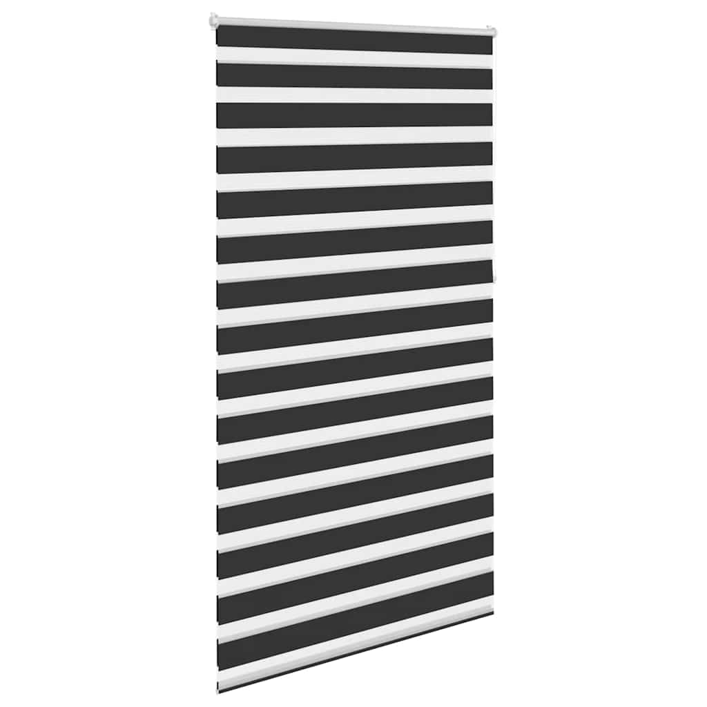 vidaXL Roleta Zebra 120,9x230 cm Szerokość materiału 116,7 cm czarna