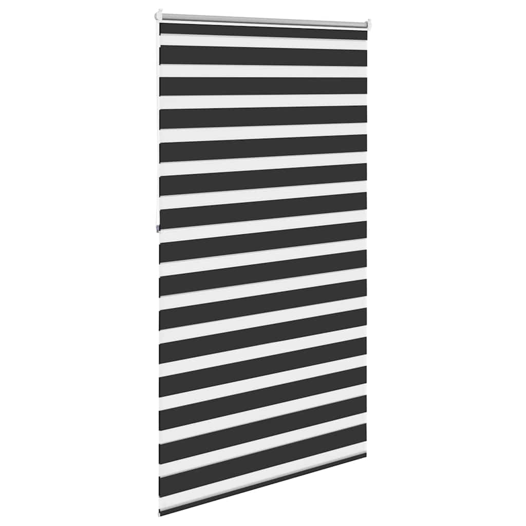 vidaXL Roleta Zebra 120,9x230 cm Szerokość materiału 116,7 cm czarna