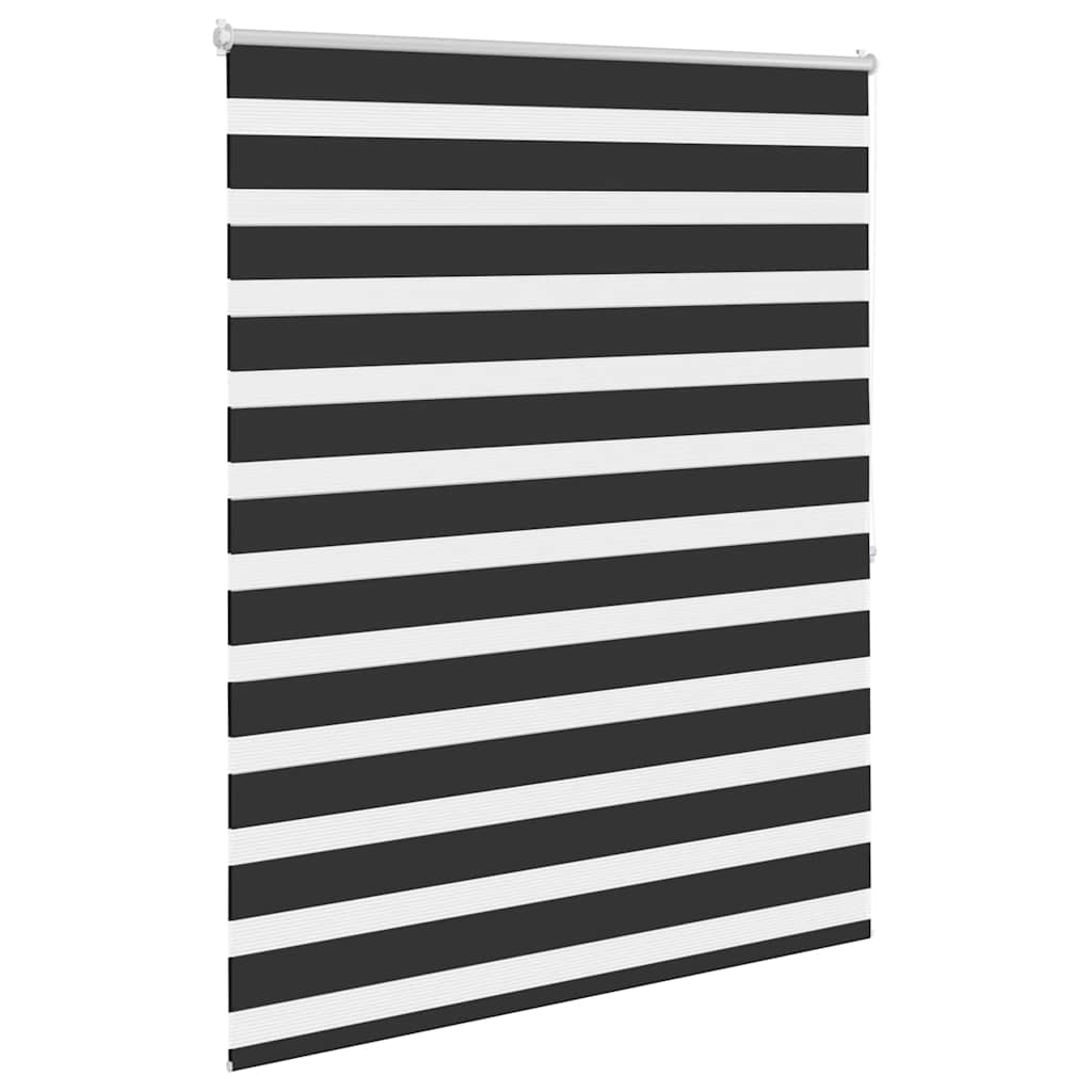 vidaXL Roleta Zebra 140,9x175 cm Szerokość materiału 136,7 cm czarna