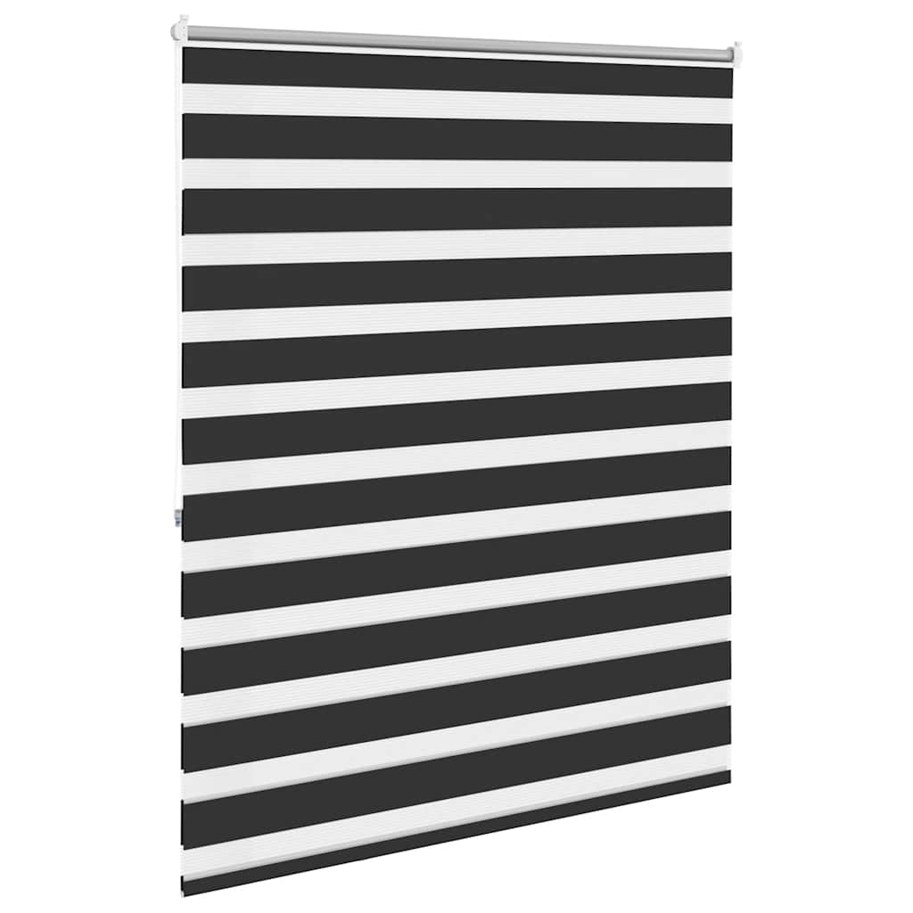 vidaXL Roleta Zebra 140,9x175 cm Szerokość materiału 136,7 cm czarna