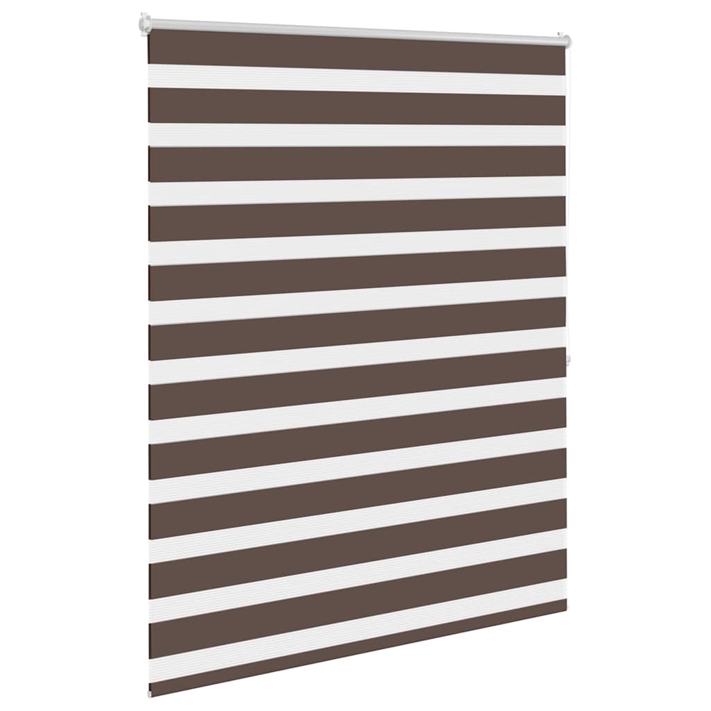 vidaXL Roleta Zebra 140,9x175 cm Szerokość tkaniny 136,7 cm kawa