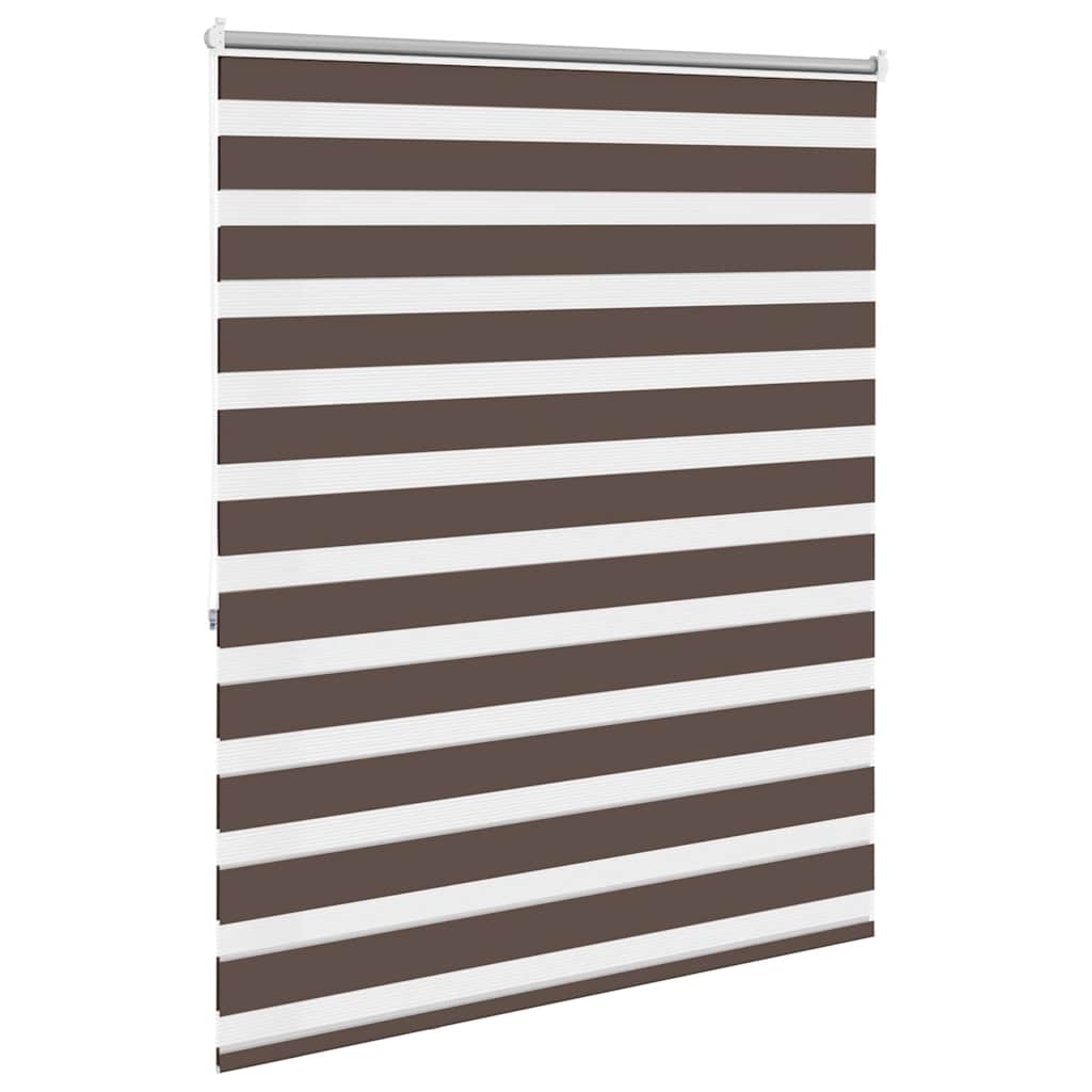 vidaXL Roleta Zebra 140,9x175 cm Szerokość tkaniny 136,7 cm kawa