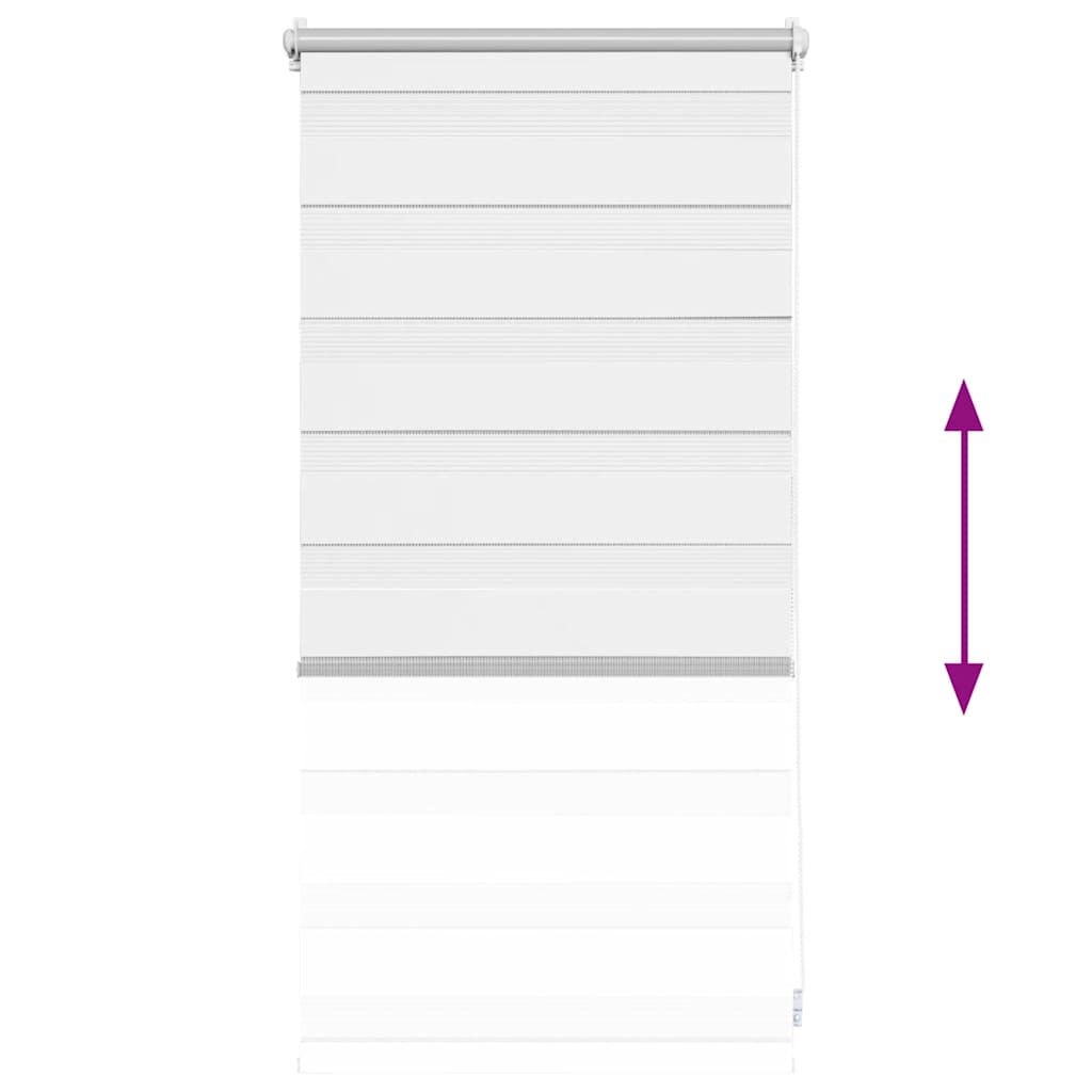vidaXL Roleta Zebra 40,9x100 cm Szerokość materiału 36,7 cm biała