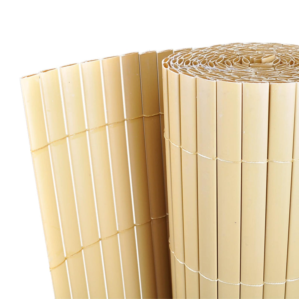 vidaXL Panele Ogrodzeniowe Żółty PVC