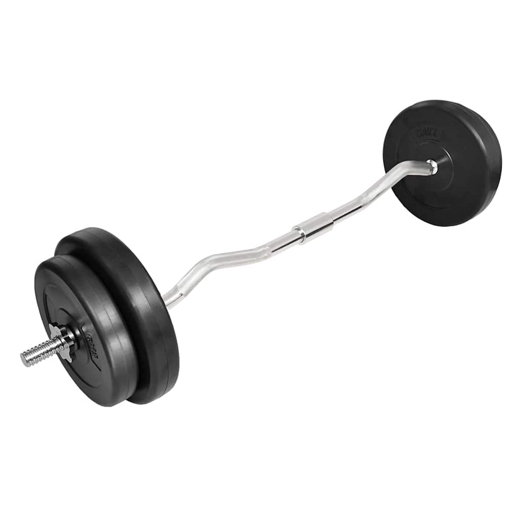 vidaXL Sztanga gięta z obciążnikami, 30 kg