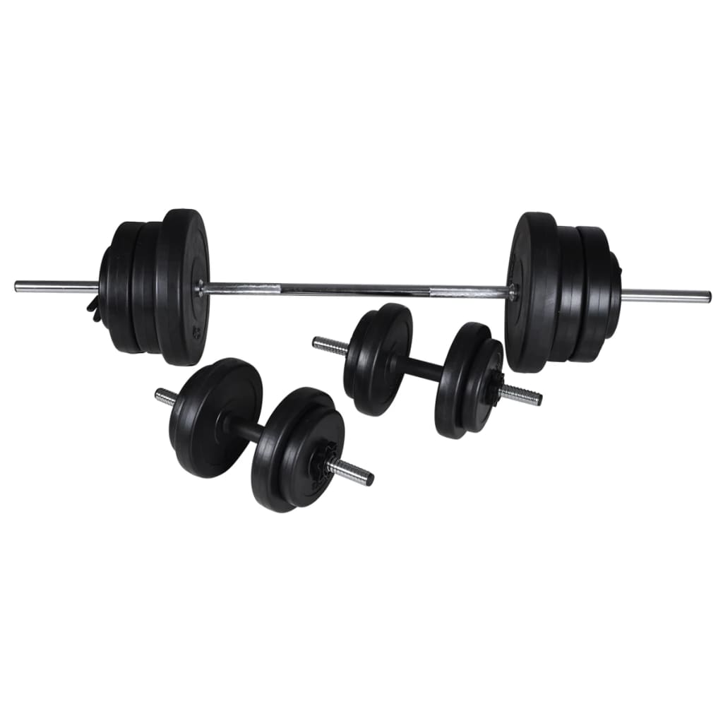 vidaXL Zestaw sztangi i 2 hantli, 60,5 kg