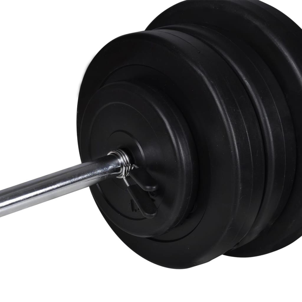vidaXL Zestaw sztangi i 2 hantli, 60,5 kg