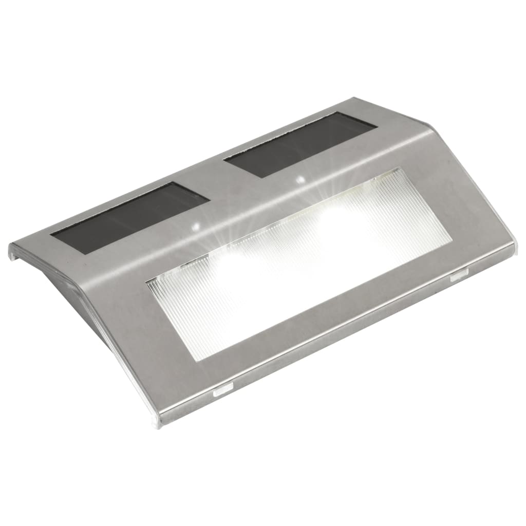 vidaXL Lampy schodowe, 4 szt., solarne