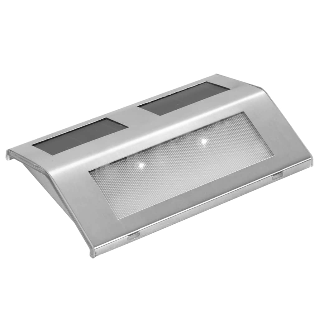 vidaXL Lampy schodowe, 4 szt., solarne