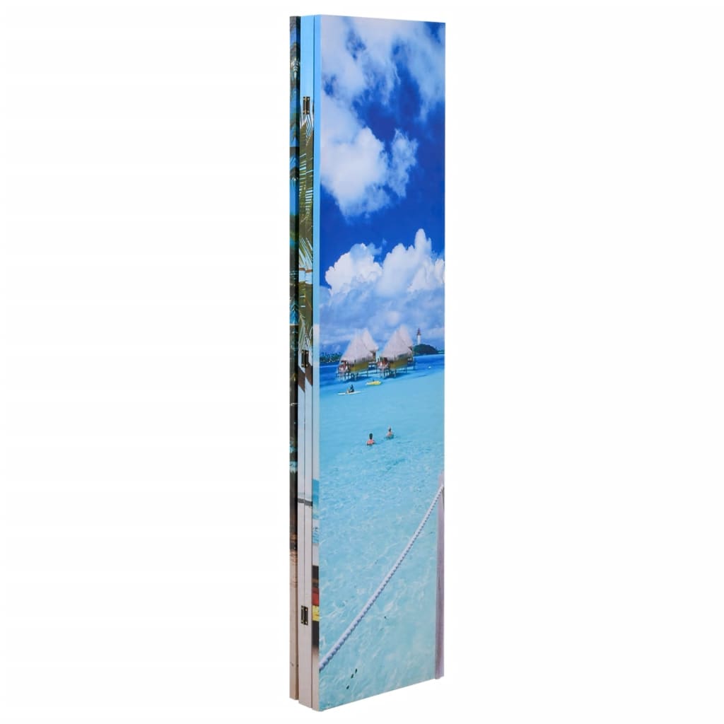 vidaXL Składany parawan, 160x170 cm, motyw plaży