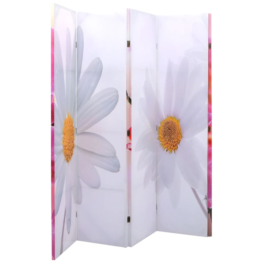 vidaXL Składany parawan, 200x170 cm, motyw kwiatowy