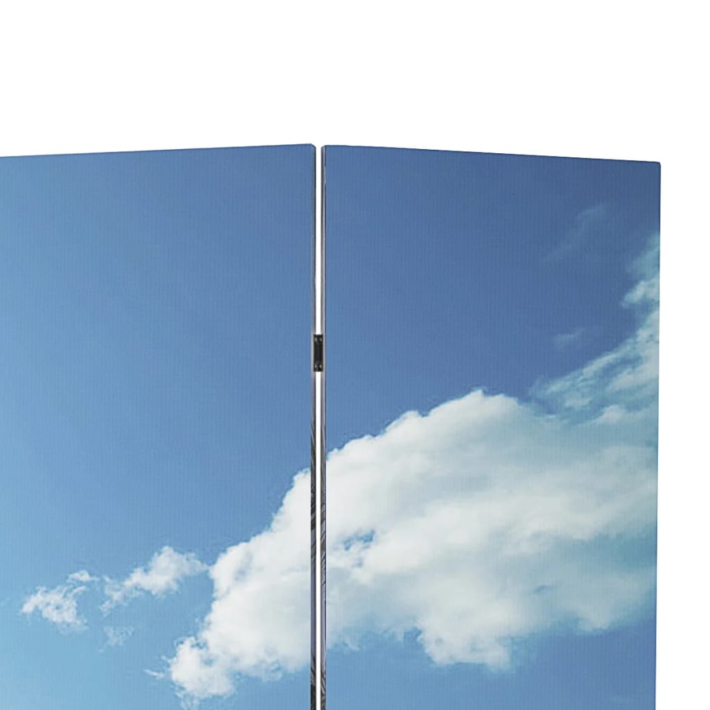 vidaXL Składany parawan, 217x170 cm, motyw plaży