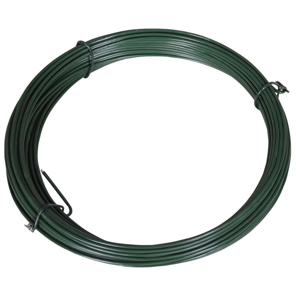 vidaXL Drut naciągowy do ogrodzenia, 25 m, 1,4/2 mm, stalowy, zielony