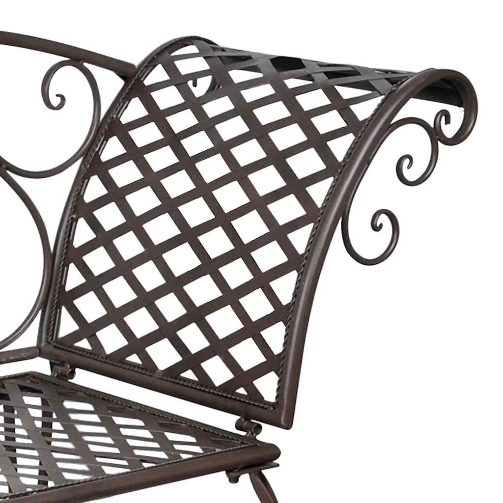vidaXL Szezlong do ogrodu, 128 cm, stalowy, antyczny brąz
