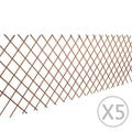 vidaXL Płot kratka z wierzby, 5 szt., 180 x 90 cm