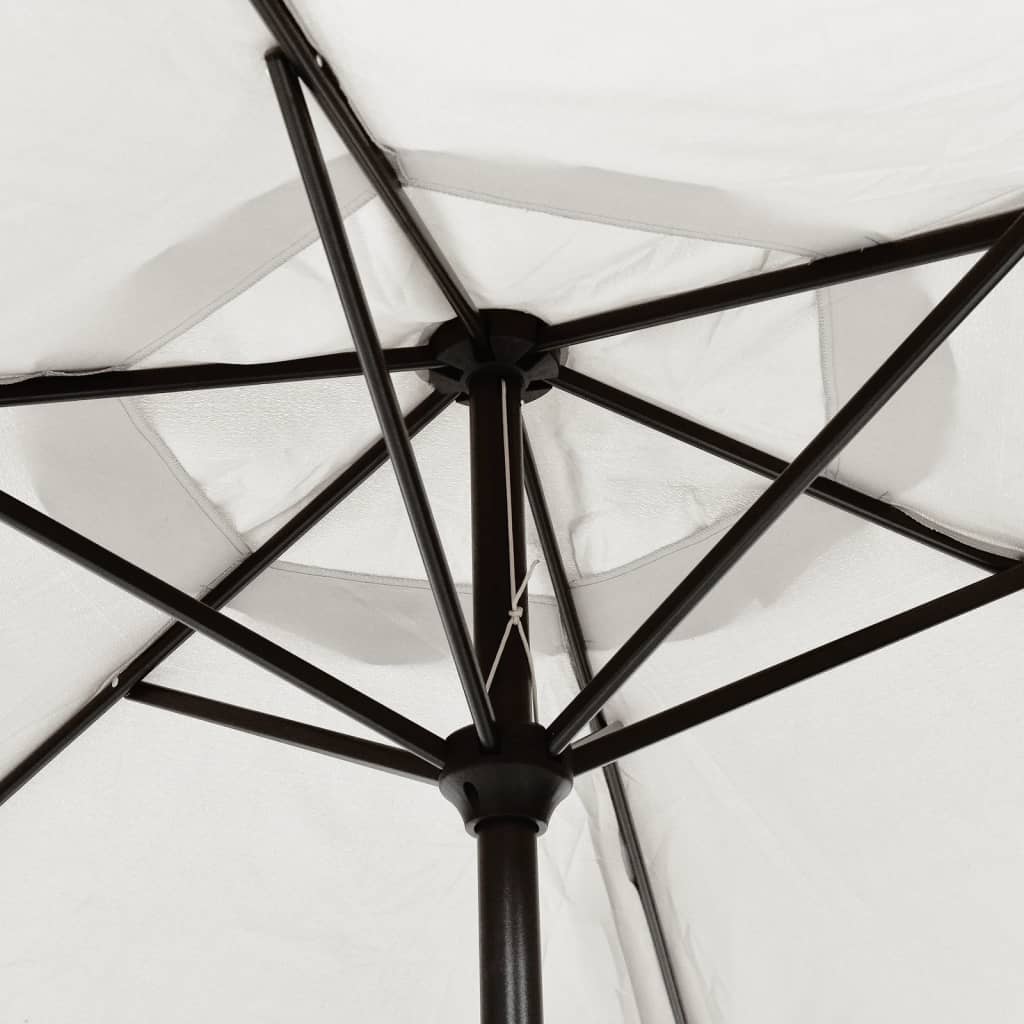 vidaXL Parasol ogrodowy, biały, 3 m