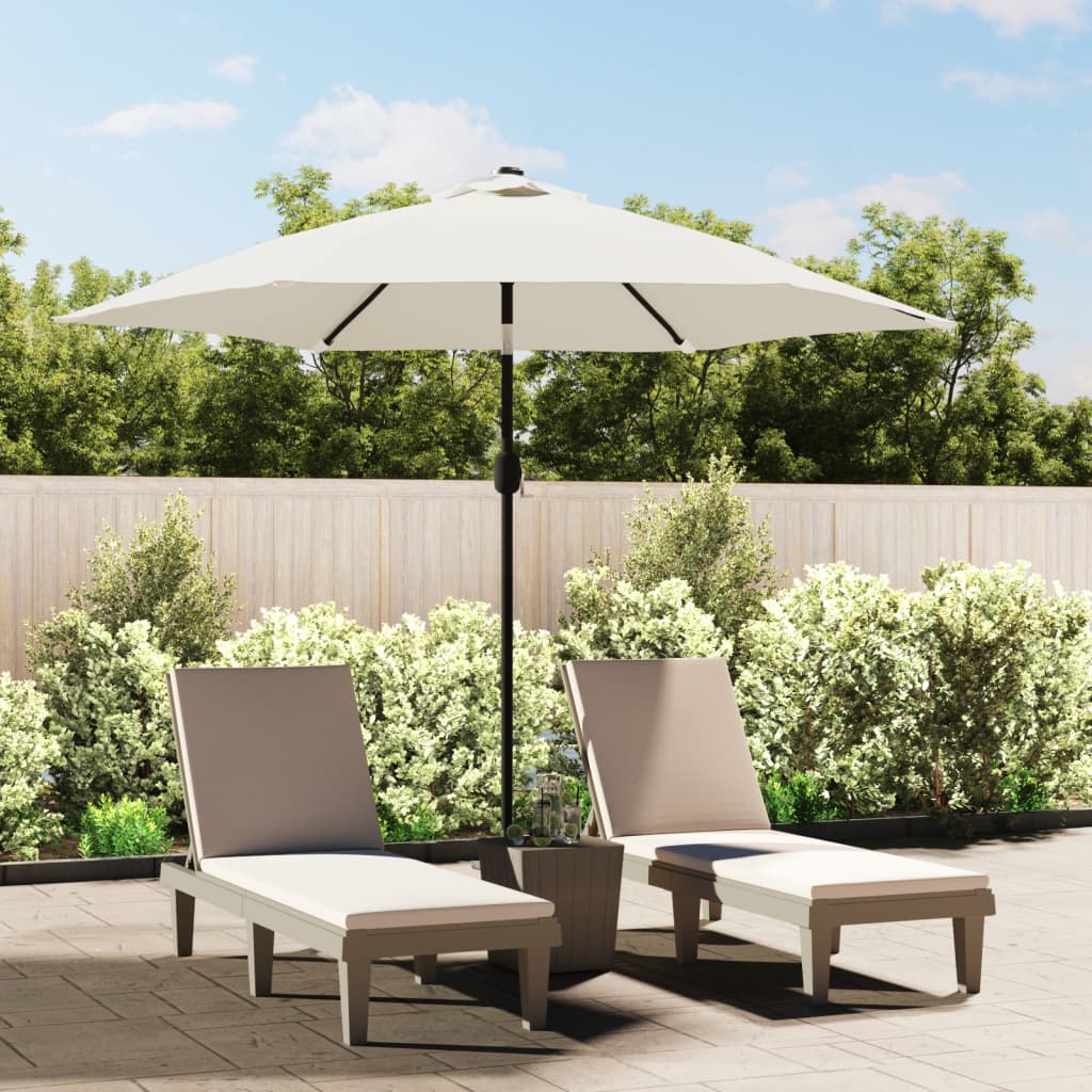 vidaXL Parasol ogrodowy, biały, 3 m