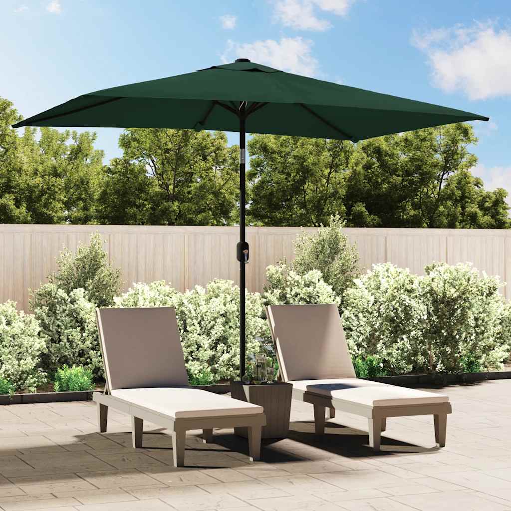 vidaXL Prostokątny parasol ogrodowy, zielony, 200x300 cm