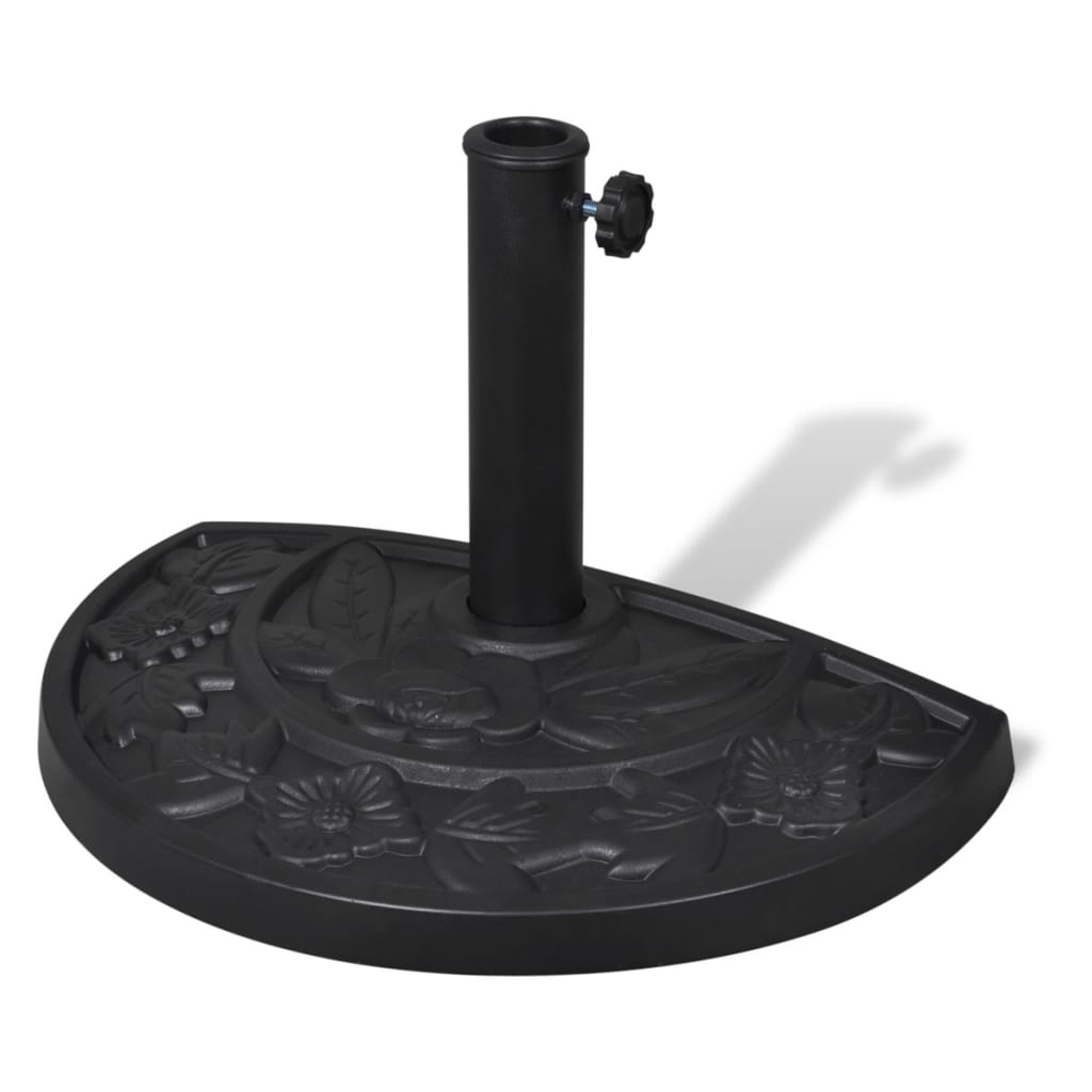 vidaXL Półokrągła podstawa pod parasol, żywica