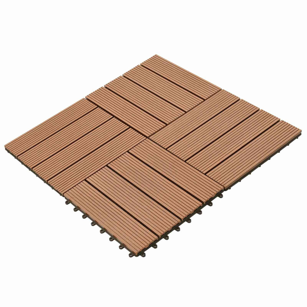 vidaXL Płytka Tarasowa 11 pcs brązowy 30 x 30 cm