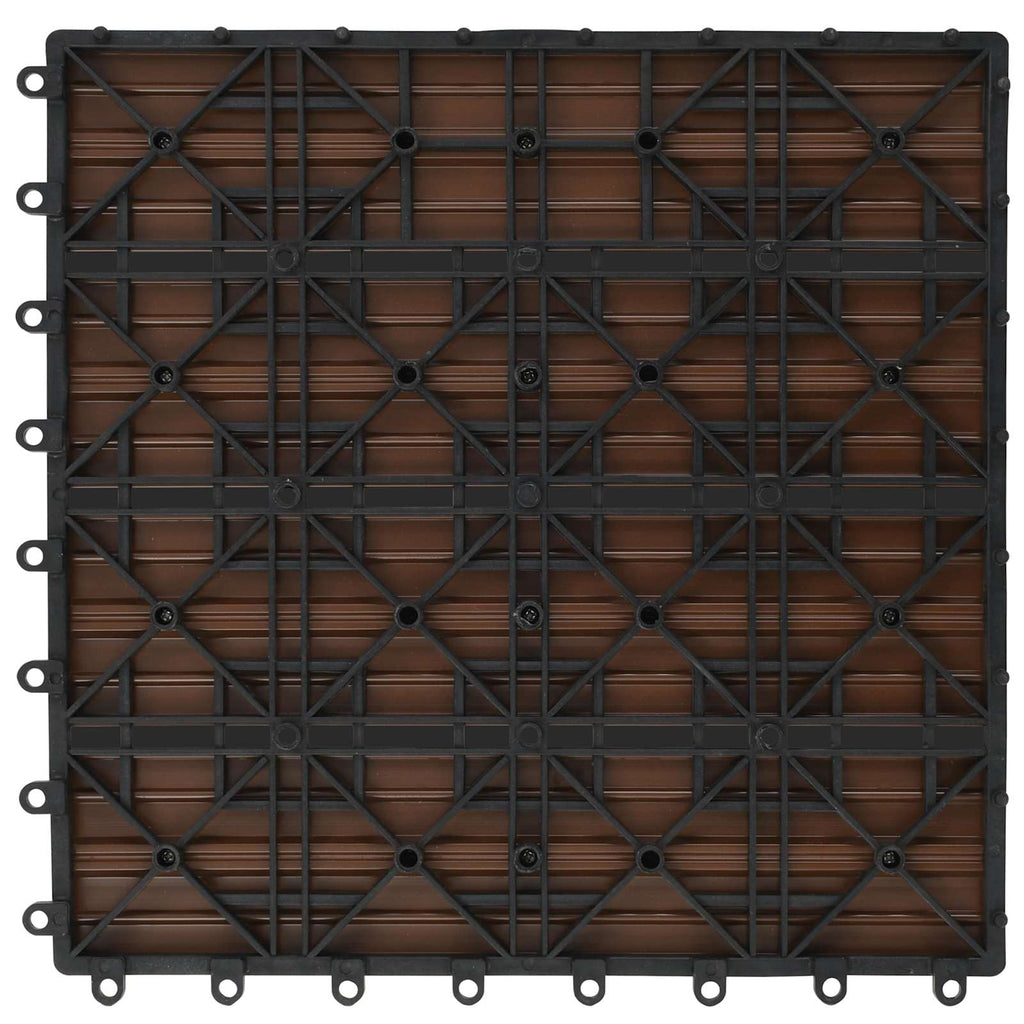vidaXL Płytka Tarasowa 11 pcs brązowy 30 x 30 cm