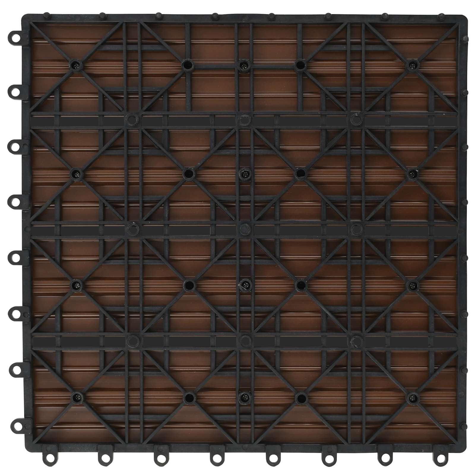 vidaXL Płytka Tarasowa 11 pcs brązowy 30 x 30 cm