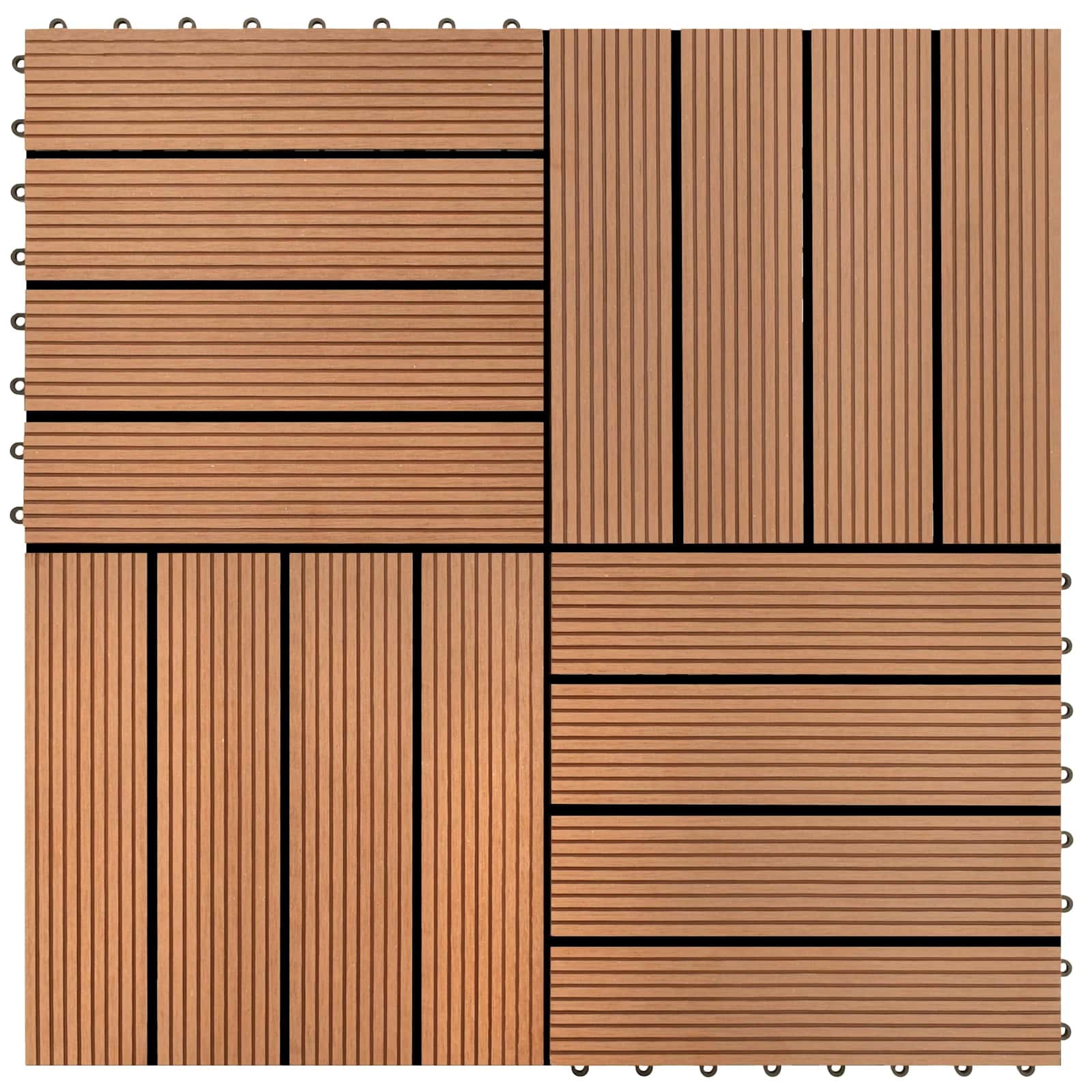 vidaXL Płytka Tarasowa 11 pcs brązowy 30 x 30 cm