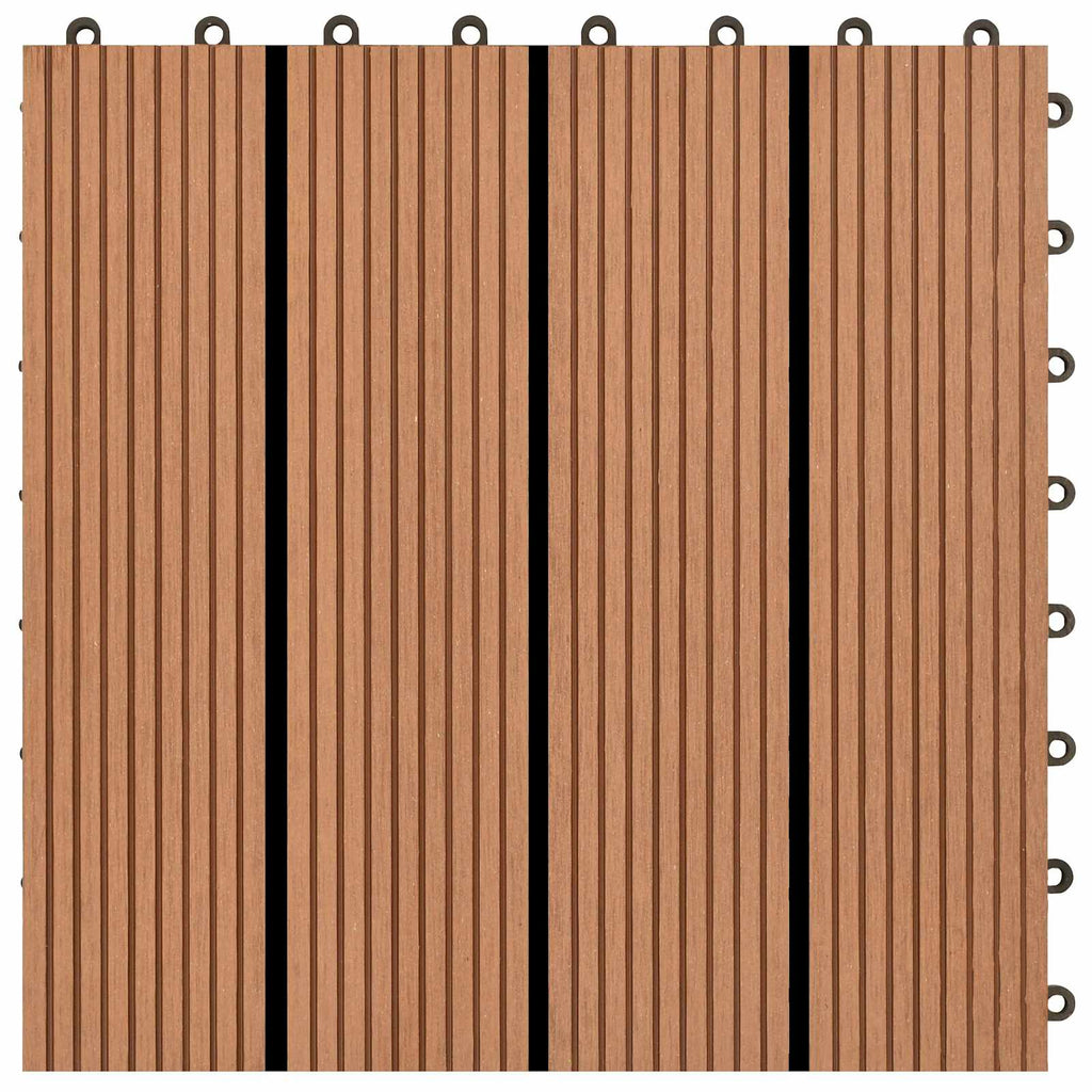 vidaXL Płytka Tarasowa 11 pcs brązowy 30 x 30 cm