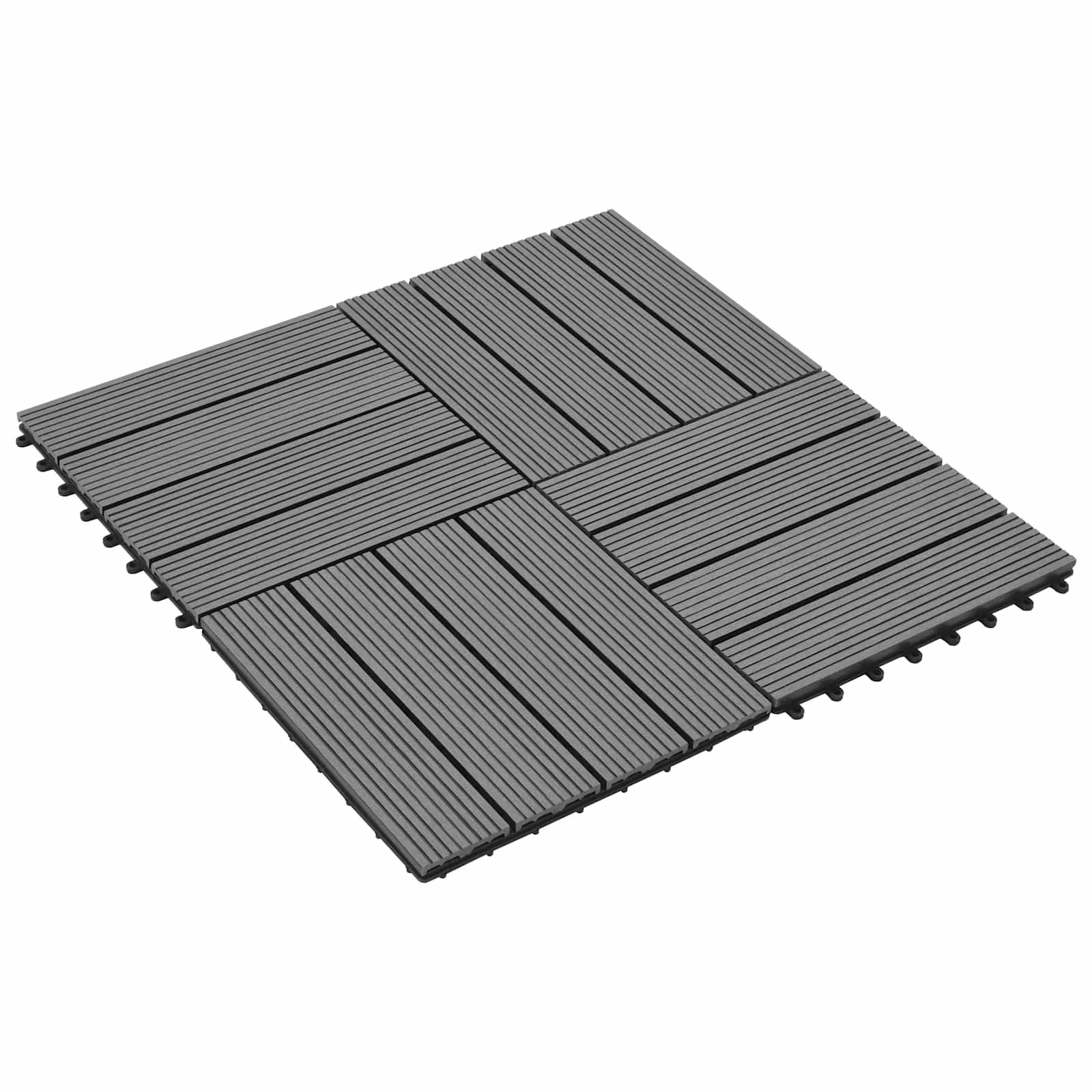 vidaXL Płytka Tarasowa 11 pcs Szary 30 x 30 cm
