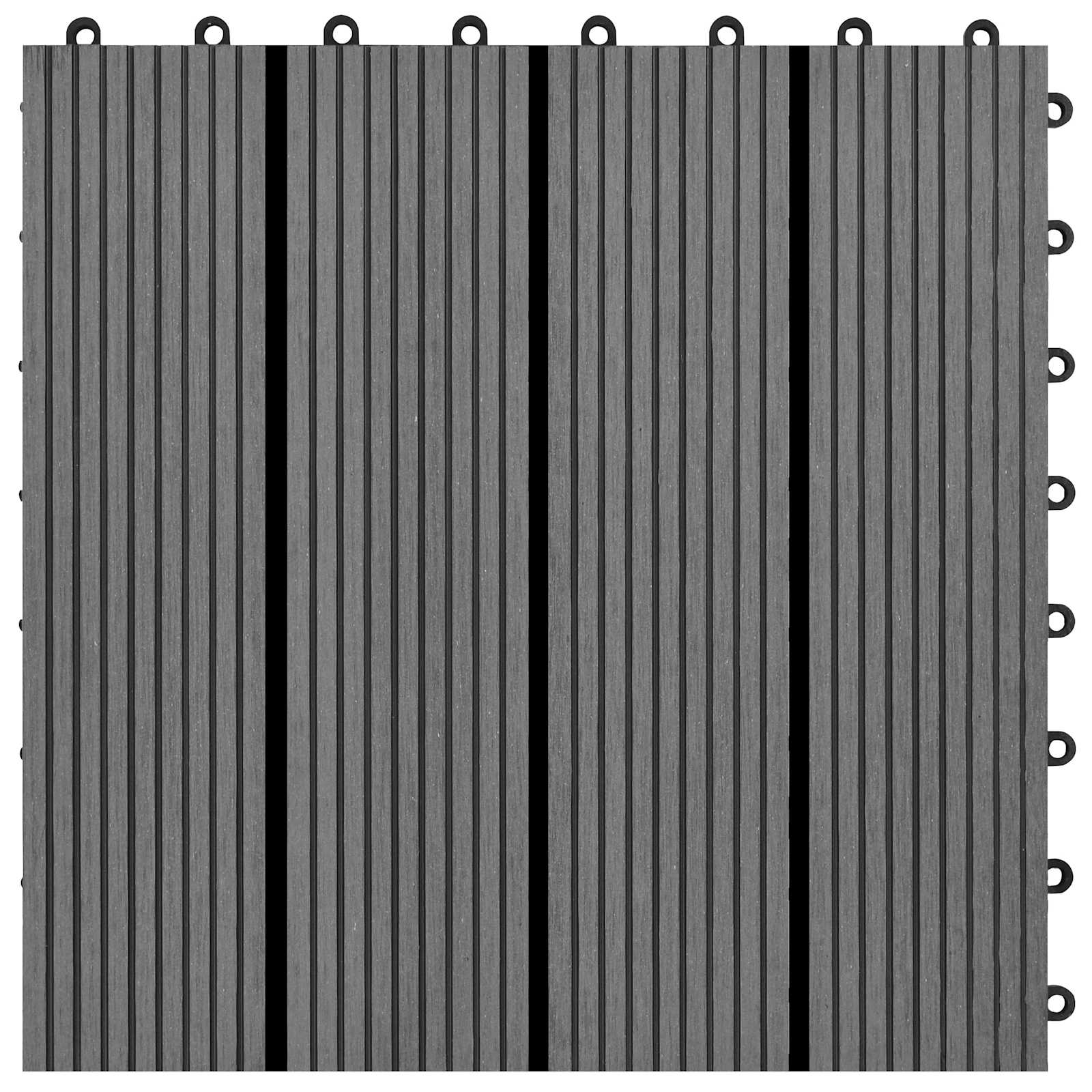vidaXL Płytka Tarasowa 11 pcs Szary 30 x 30 cm