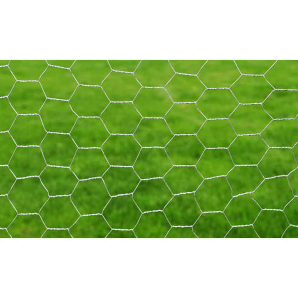 vidaXL Ogrodzenie z siatki, stal galwanizowana, 25x0,75 m, srebrne