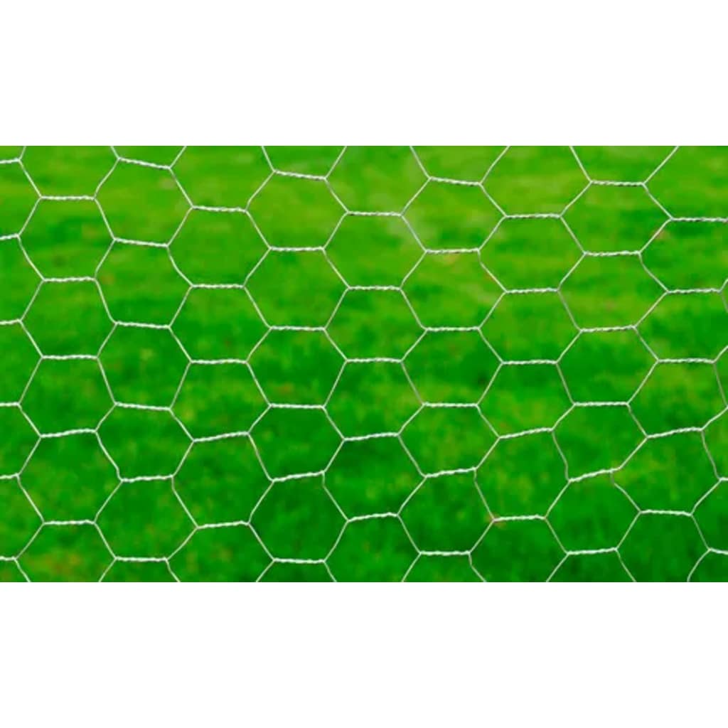 vidaXL Ogrodzenie z siatki, stal galwanizowana, 25x0,75 m, srebrne