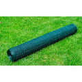 vidaXL Ogrodzenie z siatki, pokryte PVC, 25x0,5 m, zielone
