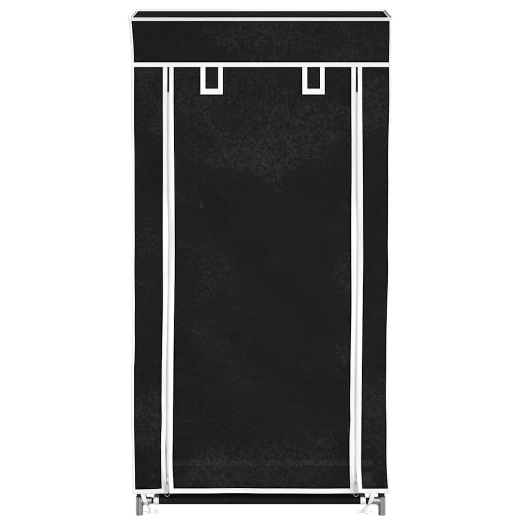 vidaXL Materiałowa szafa na buty z osłoną, 58x28x106 cm, czarna